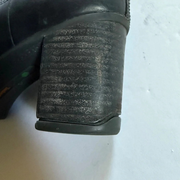 Timberland Atlantic Heights Black Leather Chelsea Boots Block Heel Size 8 - Picture 10 of 12